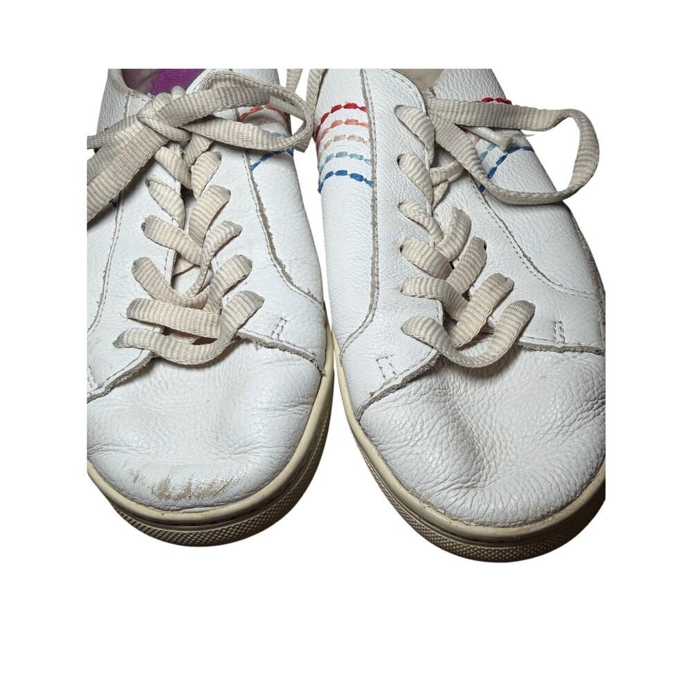 SOLUDOS Women's Sneakers 8 Leather Rainbow Embroidered Casual - Picture 7 of 8